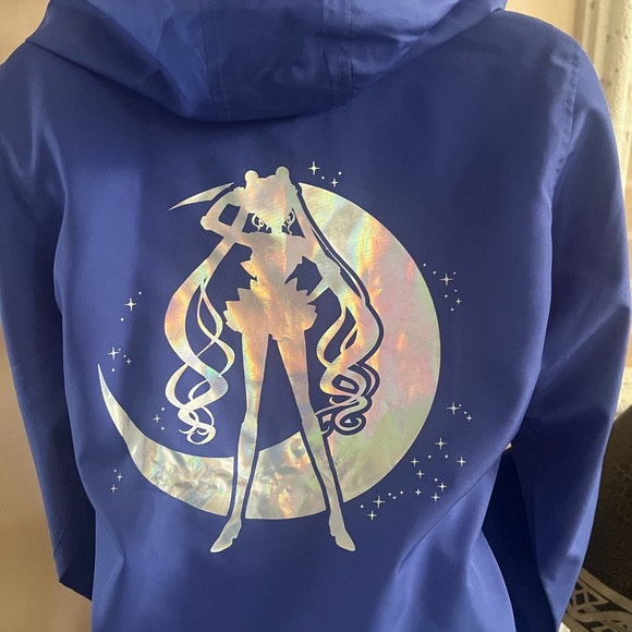 Sailor Moon Crystal Two Tone Purple & Silver Zip-Up Windbreaker M - Picture 10 of 16